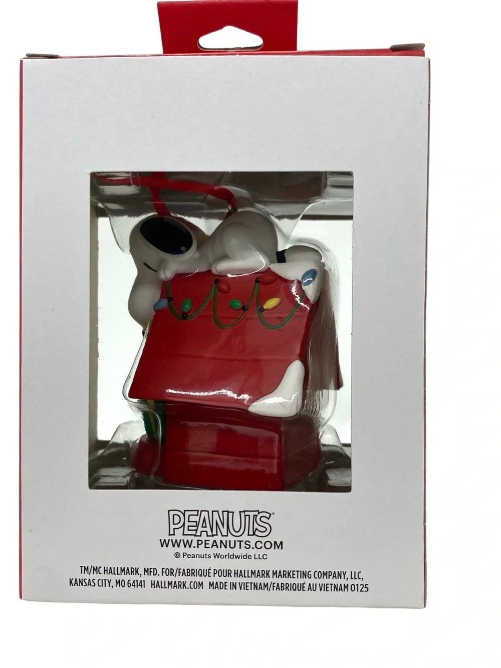 Hallmark Peanuts Snoopy on Doghouse Christmas Ornament New